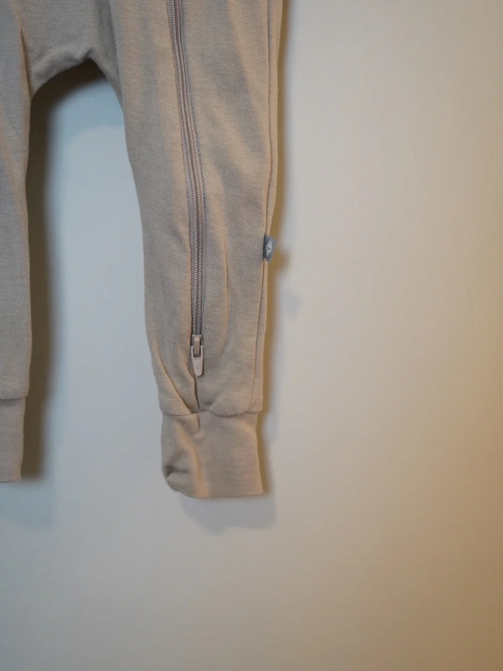 Kyte Baby Taupe Hooded Zippered One-Piece Romper